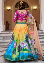 Load image into Gallery viewer, Multicolor Art Silk Circular Lehenga Choli
