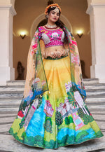 Load image into Gallery viewer, Multicolor Art Silk Circular Lehenga Choli
