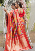 Load image into Gallery viewer, Multicolor Banarasi Silk Saree
