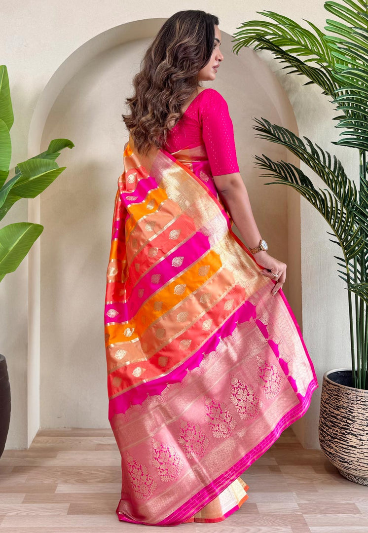 Multicolor Banarasi Silk Saree