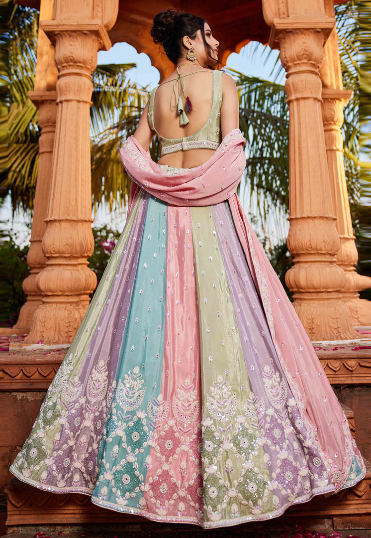 Multicolor Chiffon Lehenga Choli