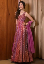 Load image into Gallery viewer, Multicolor Chinon Readymade Anarkali Suit

