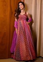 Load image into Gallery viewer, Multicolor Chinon Readymade Anarkali Suit
