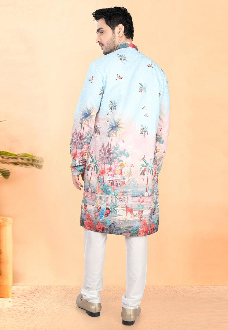 Multicolor Cotton Rayon Kurta Pajama