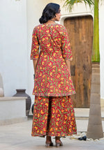Load image into Gallery viewer, Multicolor Cotton Readymade Gharara Suit
