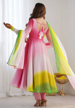 Load image into Gallery viewer, Multicolor Faux Georgette Readymade Pant Style Suit
