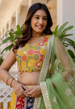 Load image into Gallery viewer, Multicolor Georgette Circular Lehenga Choli
