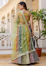 Load image into Gallery viewer, Multicolor Georgette Circular Lehenga Choli
