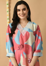 Load image into Gallery viewer, Multicolor Muslin Kurta Set With Sharara
