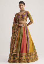 Load image into Gallery viewer, Multicolor Organza Readymade Circular Lehenga Choli
