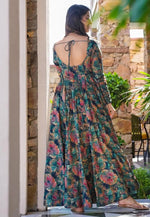 Load image into Gallery viewer, Multicolor Rayon Printed Gown
