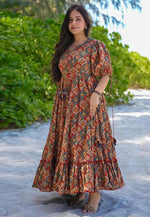 Load image into Gallery viewer, Multicolor Rayon Printed Gown
