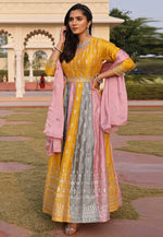 Load image into Gallery viewer, Multicolor Silk Long Anarkali Suit
