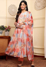 Load image into Gallery viewer, Multicolor Silk Readymade Anarkali Suit

