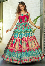 Load image into Gallery viewer, Multicolor Silk Readymade Anarkali Suit

