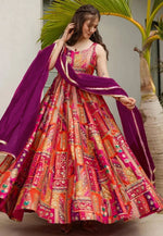 Load image into Gallery viewer, Multicolor Silk Readymade Anarkali Suit
