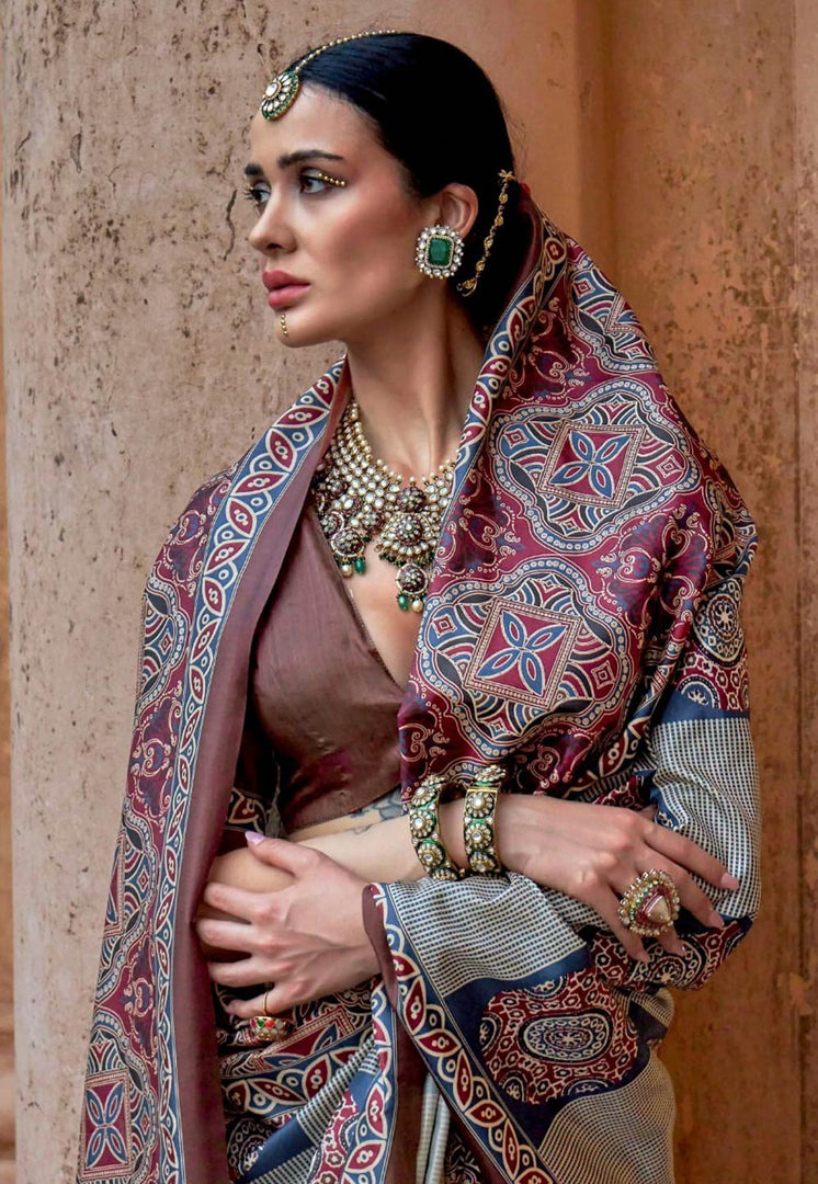 Multicolor Silk Saree With Blouse