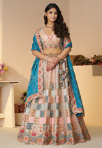 Load image into Gallery viewer, Multicolor Silk Wedding Lehenga Choli
