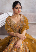 Load image into Gallery viewer, Mustard Banarasi Silk Lehenga Choli
