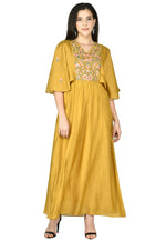 Load image into Gallery viewer, Mustard Chanderi Gown
