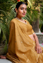 Load image into Gallery viewer, Mustard Chanderi Lehenga Choli
