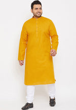 Load image into Gallery viewer, Mustard Cotton Kurta Pajama
