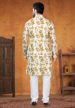 Load image into Gallery viewer, Mustard Cotton Kurta Pajama With Jacket

