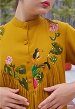 Load image into Gallery viewer, Mustard Cotton Long Tunic
