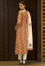 Load image into Gallery viewer, Mustard Cotton Pakistani Suit
