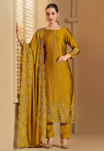 Load image into Gallery viewer, Mustard Georgette Pant Style Suit
