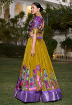 Load image into Gallery viewer, Mustard Jacquard Silk Lehenga Choli
