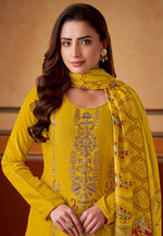 Load image into Gallery viewer, Mustard Muslin Pakistani Suit
