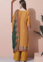 Load image into Gallery viewer, Mustard Muslin Palazzo Suit
