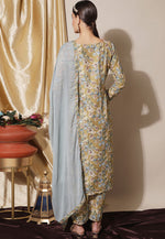 Load image into Gallery viewer, Mustard Muslin Pant Style Suit
