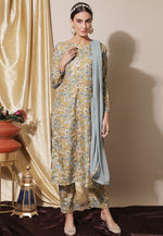 Load image into Gallery viewer, Mustard Muslin Pant Style Suit

