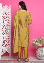 Load image into Gallery viewer, Mustard Muslin Pant Style Suit
