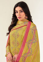 Load image into Gallery viewer, Mustard Muslin Pant Style Suit
