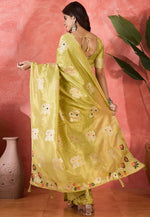 Load image into Gallery viewer, Mustard Shimmer Saree With Blouse
