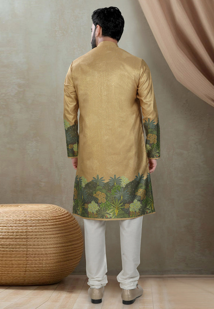 Mustard Silk Kurta Pajama