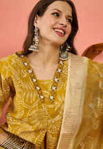 Load image into Gallery viewer, Mustard Silk Readymade Pakistani Suit
