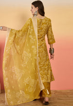 Load image into Gallery viewer, Mustard Silk Readymade Pakistani Suit
