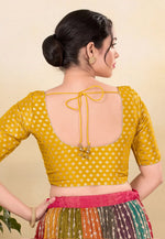 Load image into Gallery viewer, Mustard Tissue Readymade Blouse
