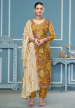 Load image into Gallery viewer, Mustard Viscose Pant Style Suit
