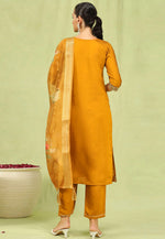Load image into Gallery viewer, Mustard Viscose Rayon Readymade Pakistani Suit

