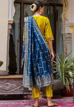 Load image into Gallery viewer, Mustard Viscose Rayon Readymade Pakistani Suit
