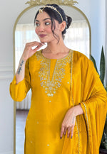 Load image into Gallery viewer, Mustard Viscose Readymade Pant Style Suit
