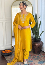 Load image into Gallery viewer, Mustard Viscose Readymade Pant Style Suit
