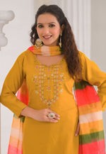 Load image into Gallery viewer, Mustard Viscose Readymade Pant Style Suit
