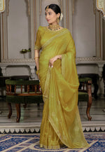 Load image into Gallery viewer, Mustard Viscose Saree With Blouse
