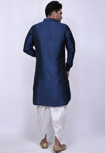 Load image into Gallery viewer, Navy Blue Cotton Pathani Suit
